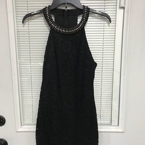 Tight lace black dress